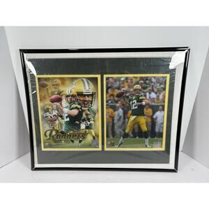 Aaron Rodgers Packers Framed Double Photo Display NFL Licensed